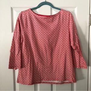 Boat Neck Damask Top